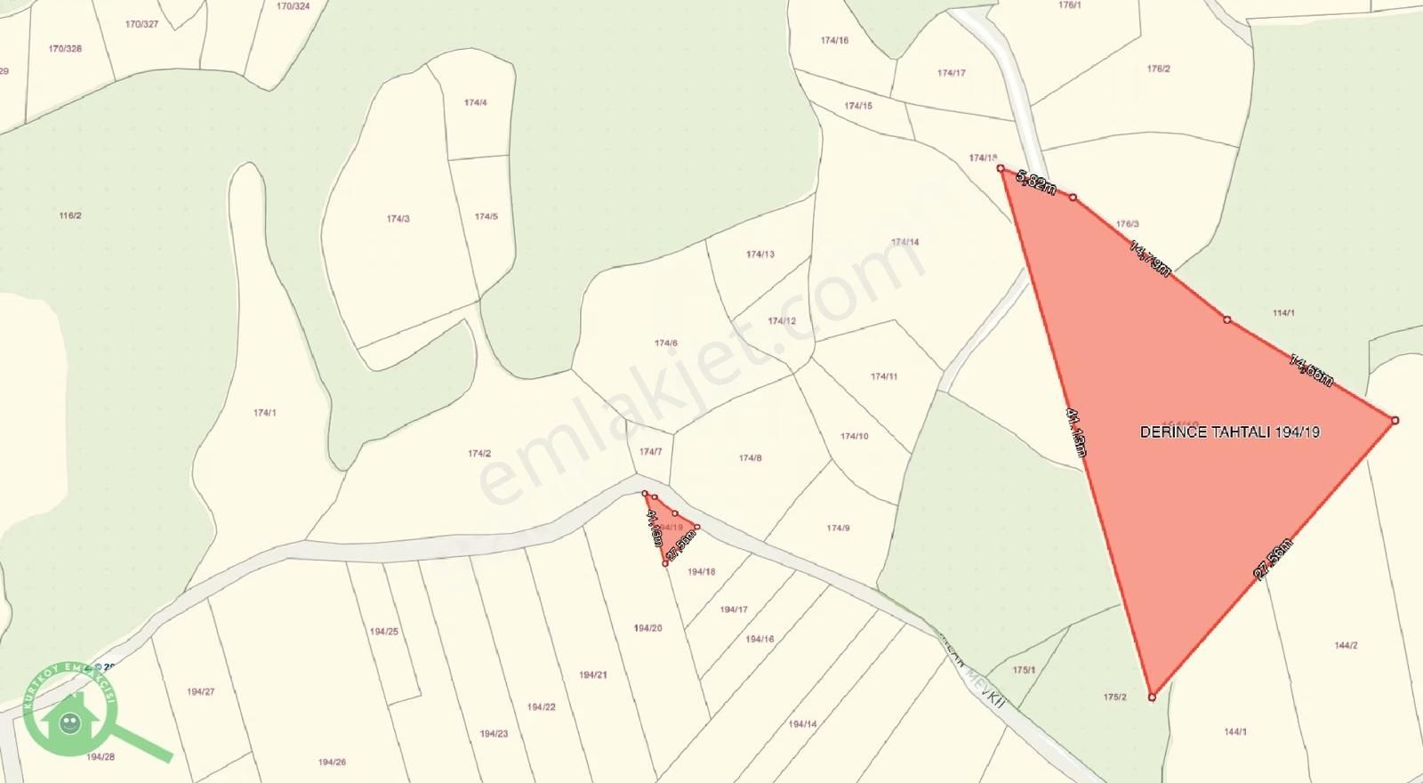 Derince Tahtalı - 483m2 Yola Cepheli Tarla - Etrafı Çevrili + Su - Görsel 12