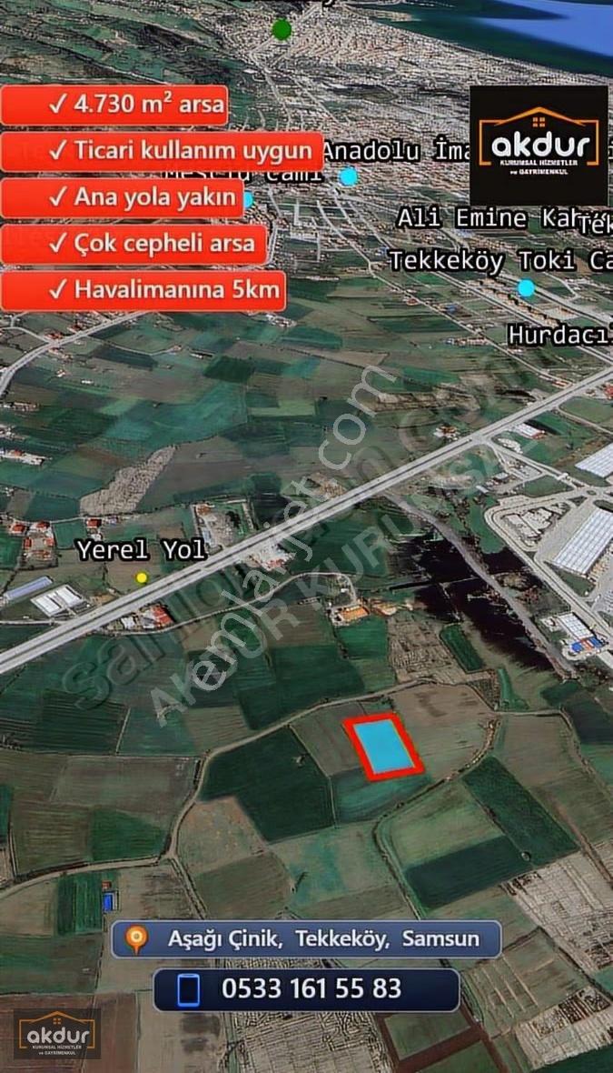 Akdur'dan Tekkeköy'de Lojistiğin Yanında 4730 M2 Ticari Arsa - Görsel 18