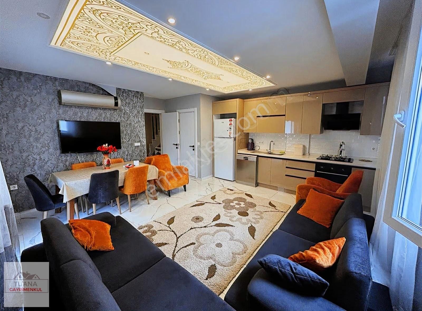 Tuana Emlak'tan Gülpınar'da Eşyalı 3+1 Kiralık Daire