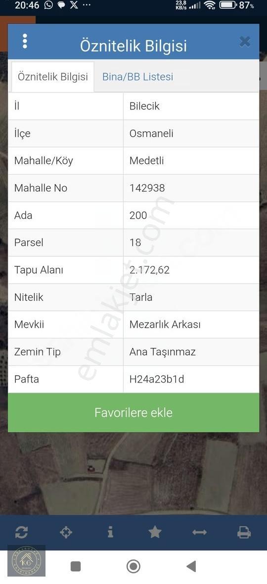 Bilecik Osmaneli Medetlide Kadastrol Yol Cepheli Köy Dibi Arazi - Görsel 21