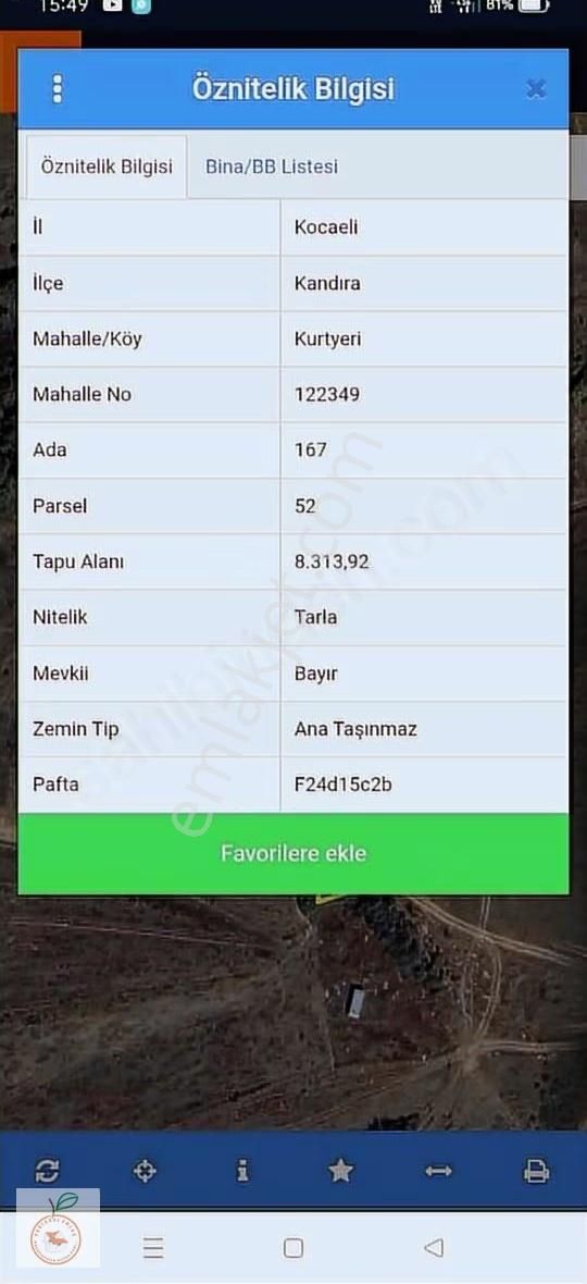 Kocaeli Kandıra Kurtyeri'nde Kadastral Yola Cephe Satılık Tarla - Görsel 2