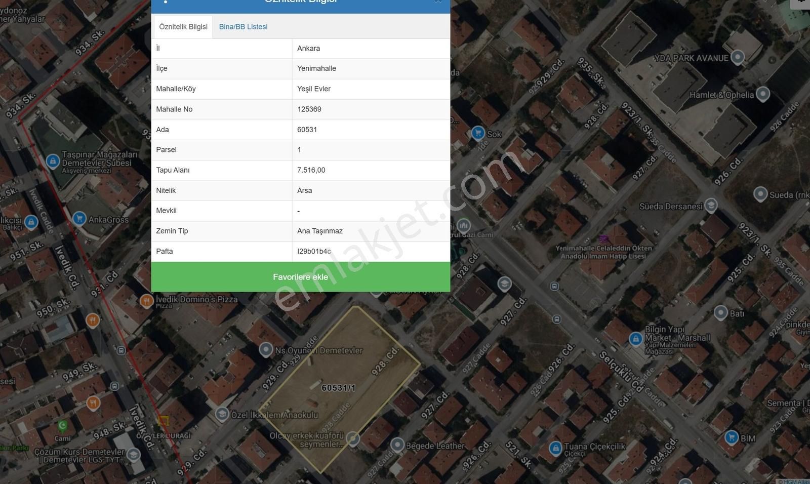 Yenimahalle Yeşil Evler 34 M2 Satılık Kamu Arsa Hissesi - Görsel 3