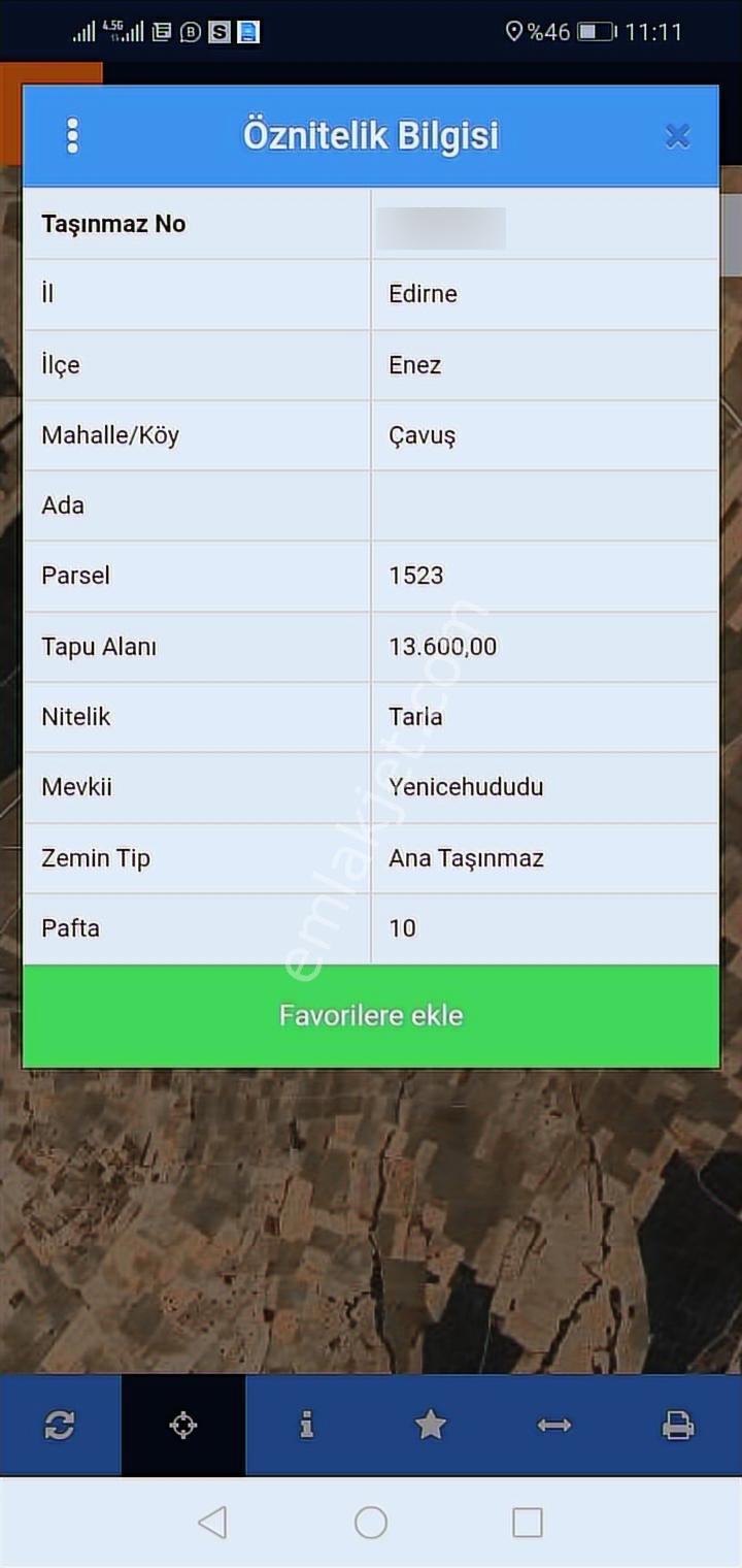 Ege Emlak Tan Enez Yenice De Sahile Yakın Arazi - Görsel 4