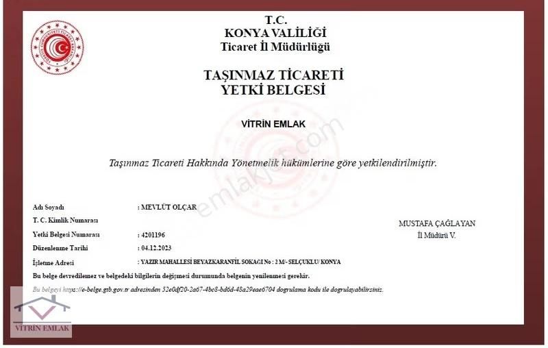 Vitrin Emlak'tan Sarayönü Boyalı Aktaş Mevki Satılık Tarla - Görsel 2
