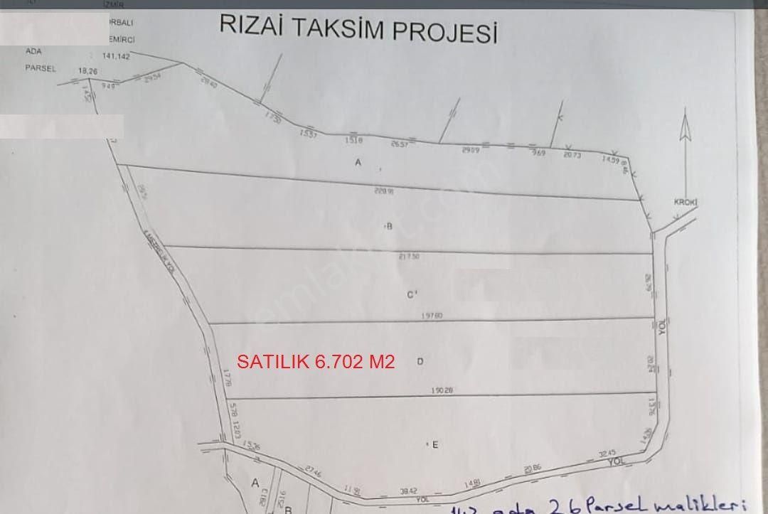 Torbalı Demirciköy De 6,702m2 Zeytinli Tarla - Görsel 2