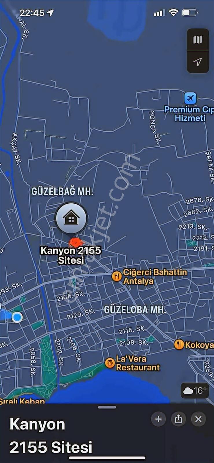 Güzelobada Havuzlu Güvenlikli Sitede Eşyalı Kiralık 1+1 Daire - Görsel 13