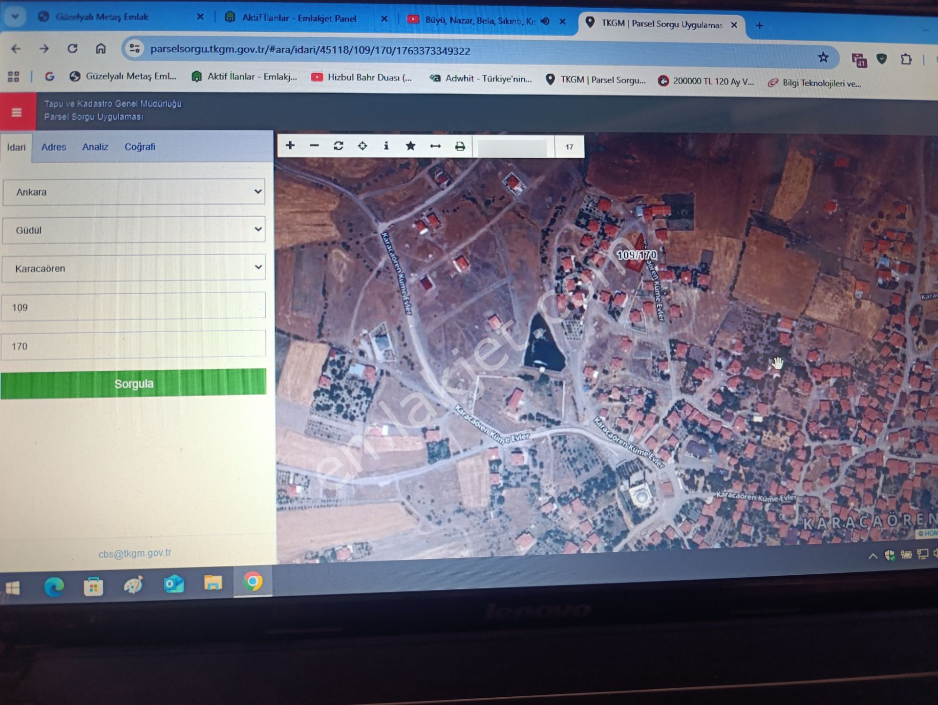 Ankara Güdül Karacaören Köyünde Satılık Köy İçi 538m2 Müstakil Tapulu Konut Arsası - Görsel 9