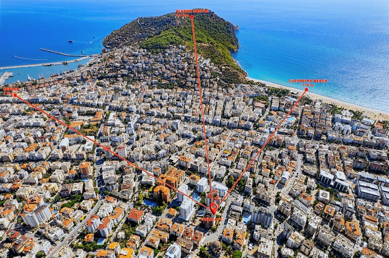 Alanya Merkez 4+1 Lüks Eşyalı Daire Vatandaşlığa Uygun - Görsel 13