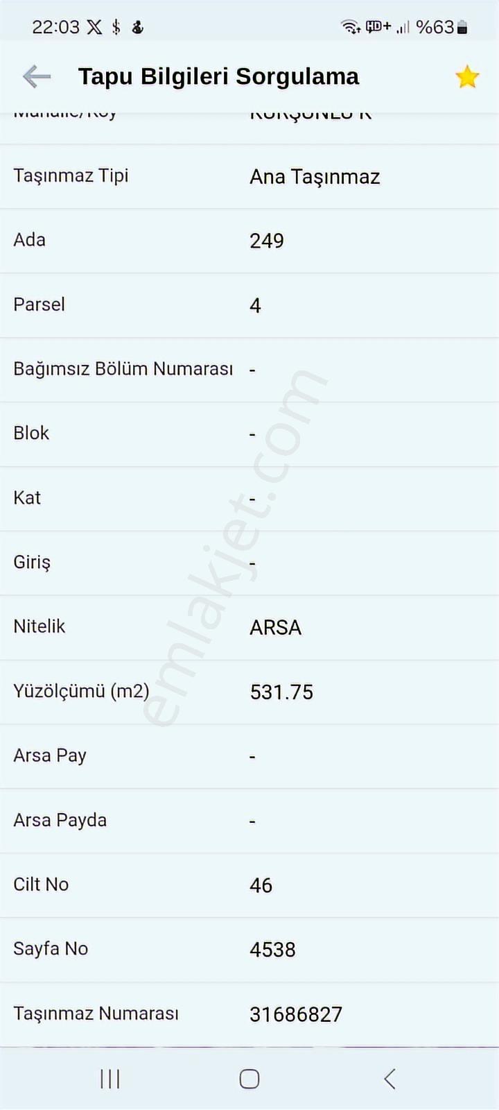 Öncü Emlaktan Gemlik Kurşunluda Villa İmarlı 532 M2 Arsa - Görsel 10