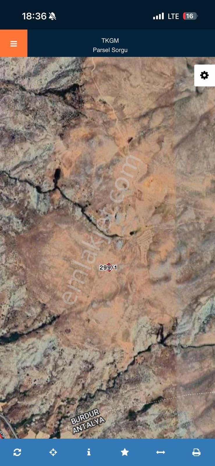 Burdur Tefenni Yaylaköyde 1204m2 Yola Yakın Satılık Tarla - Görsel 3