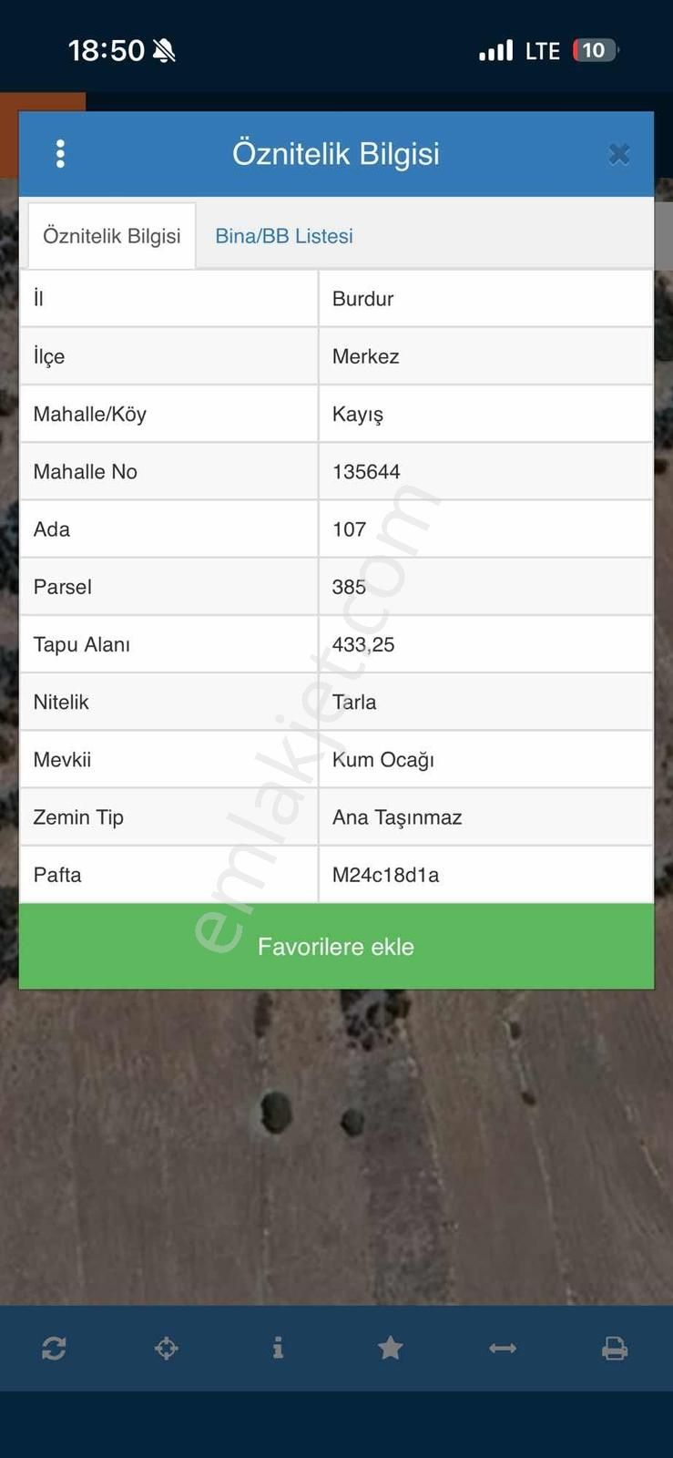 Burdur Merkez Kayış'da 433m2 Satılık Tarla - Görsel 3