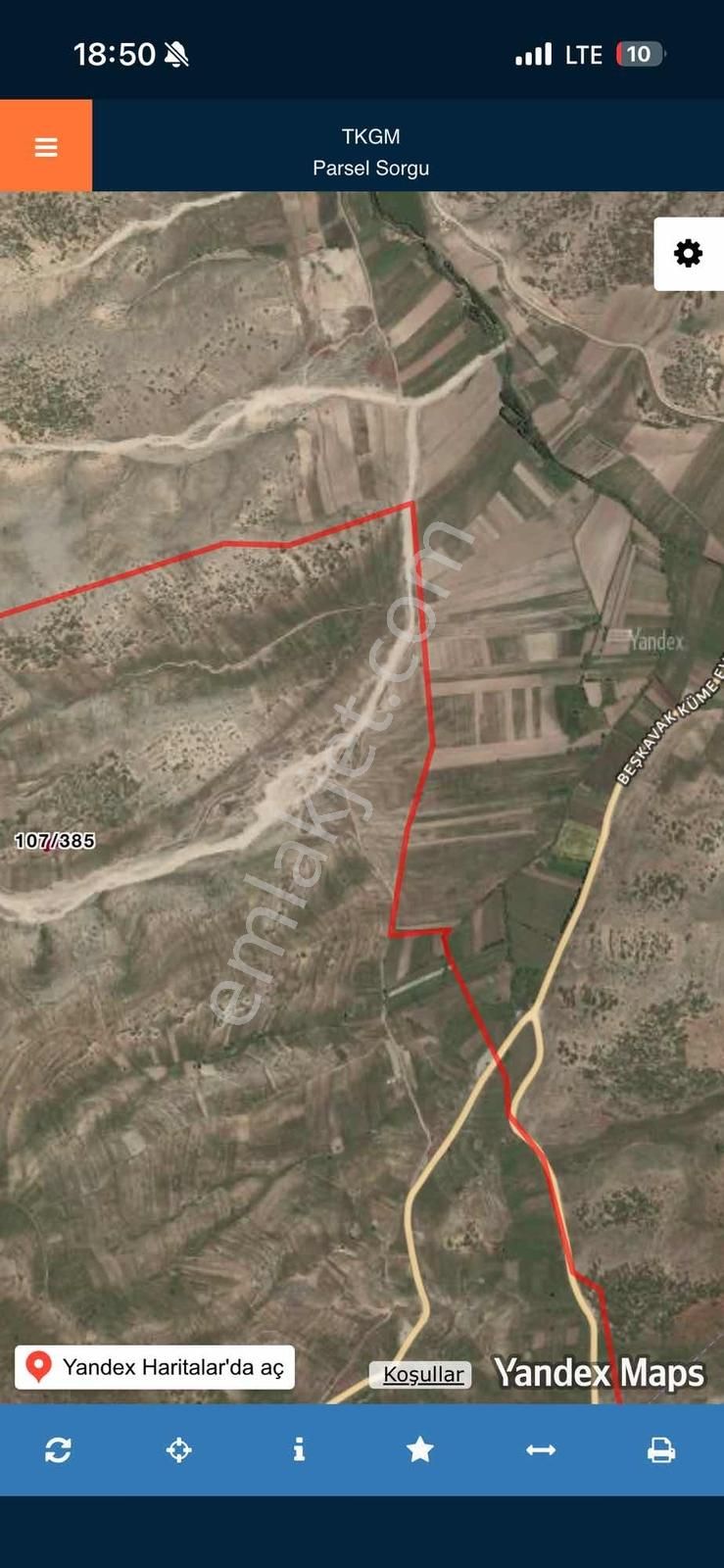 Burdur Merkez Kayış'da 433m2 Satılık Tarla - Görsel 5
