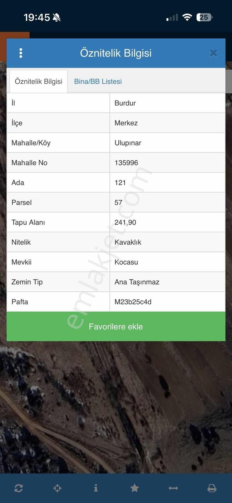 Burdur Merkez Ulupınar'da 241m2 Yola Yakın Satılık Kavaklık - Görsel 2