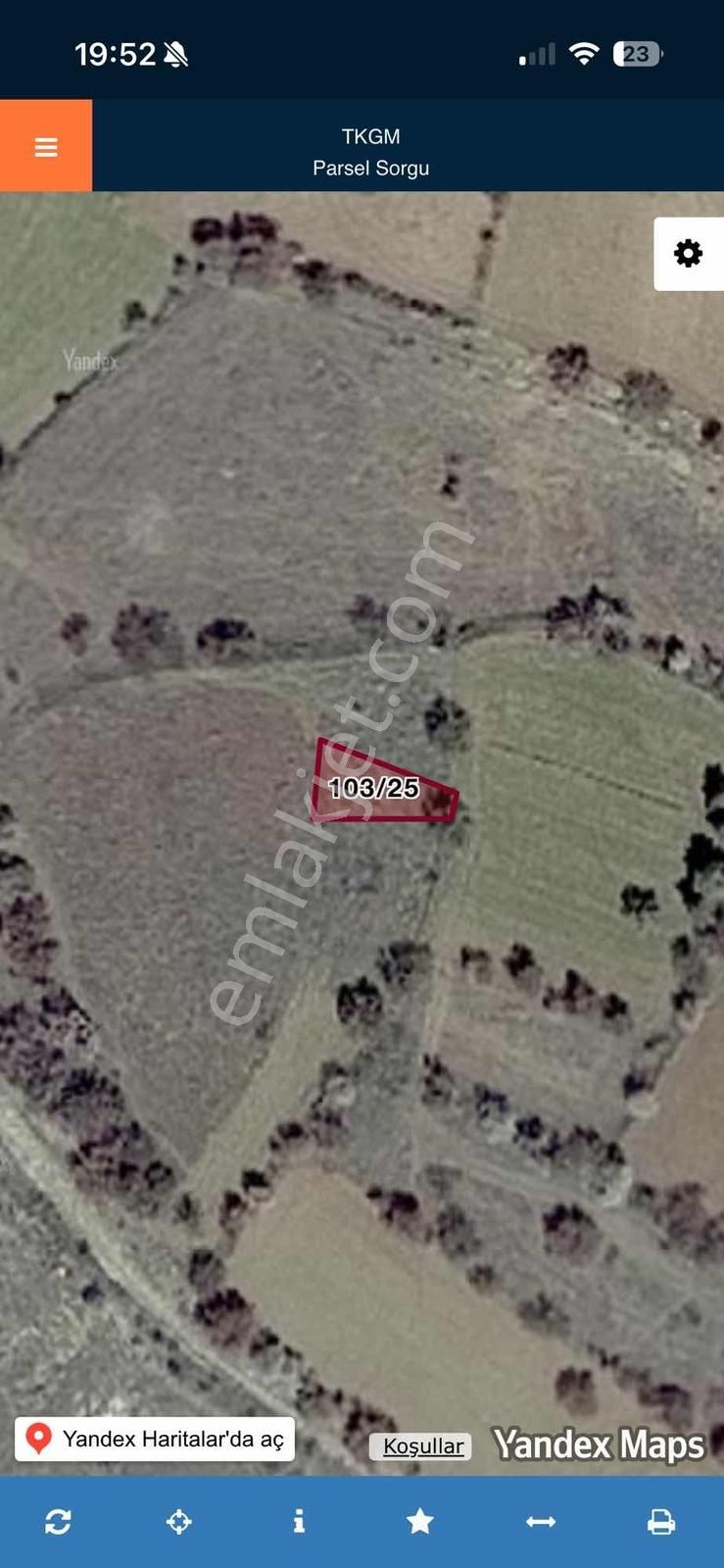 Burdur Yeşilova Onacak Köyünde 119m2 Satılık Tarla