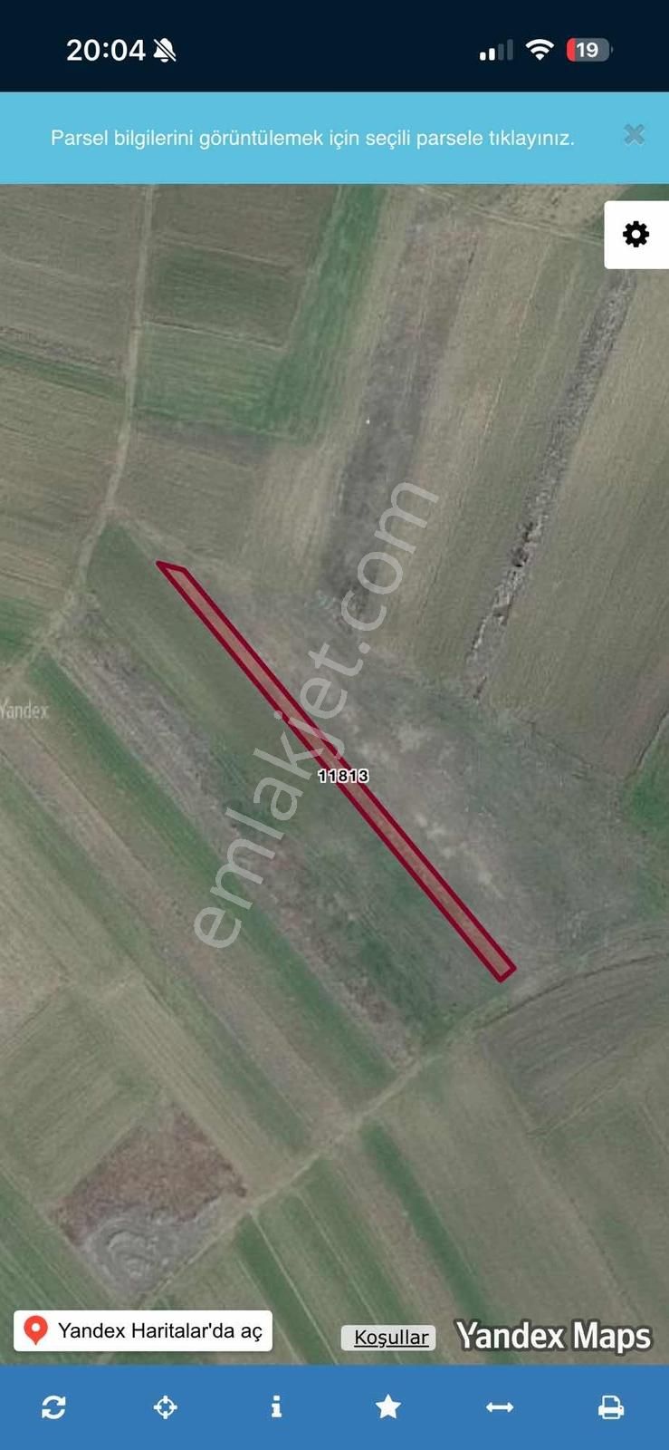 Burdur Yeşilova Büyükyaka'da 675m2 Satılık Tarla