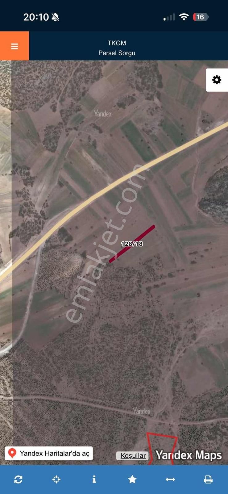 Burdur Merkez Kocapınar'da 1023m2 Yola Yakın Satılık Tarla - Görsel 4