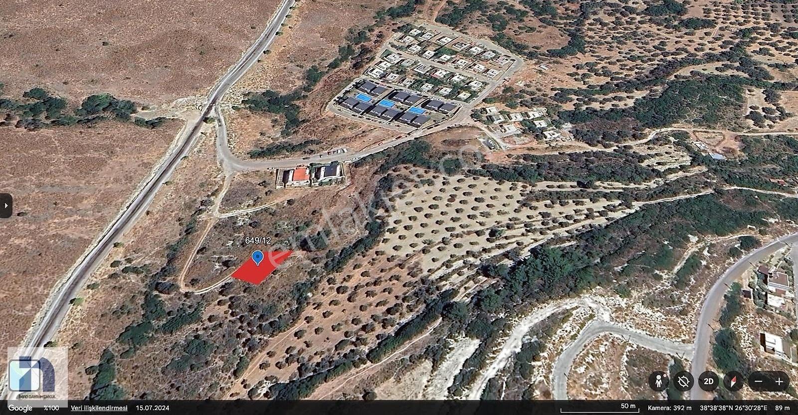 İzmir Karaburun İskele Satılık Müstakil Tapulu Villa İmarlı Arsa - Görsel 6