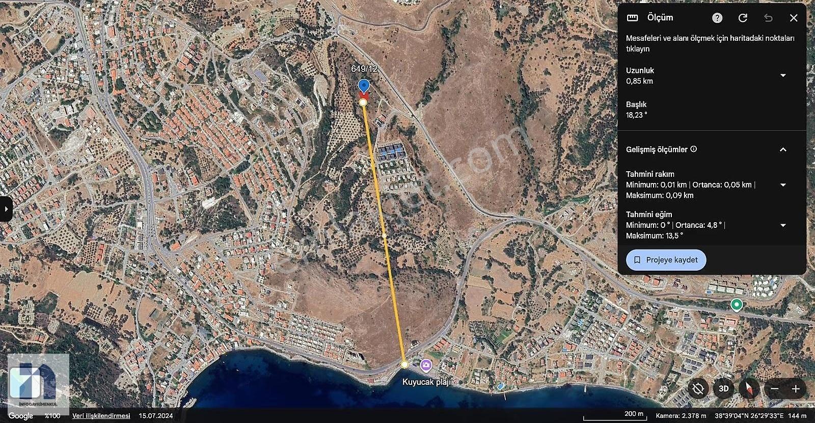 İzmir Karaburun İskele Satılık Müstakil Tapulu Villa İmarlı Arsa - Görsel 7