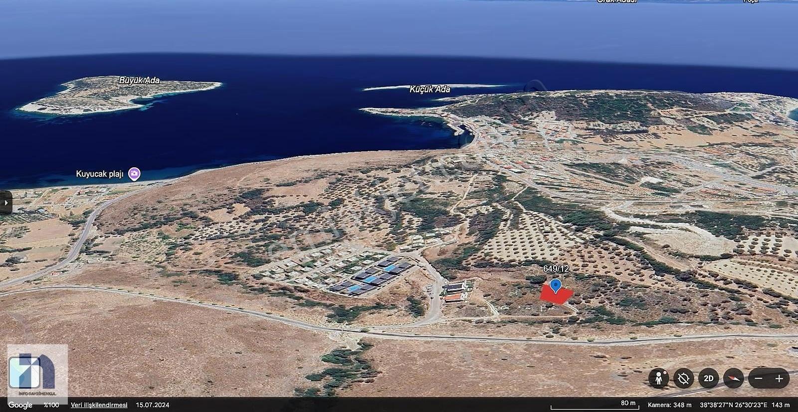 İzmir Karaburun İskele Satılık Müstakil Tapulu Villa İmarlı Arsa - Görsel 3