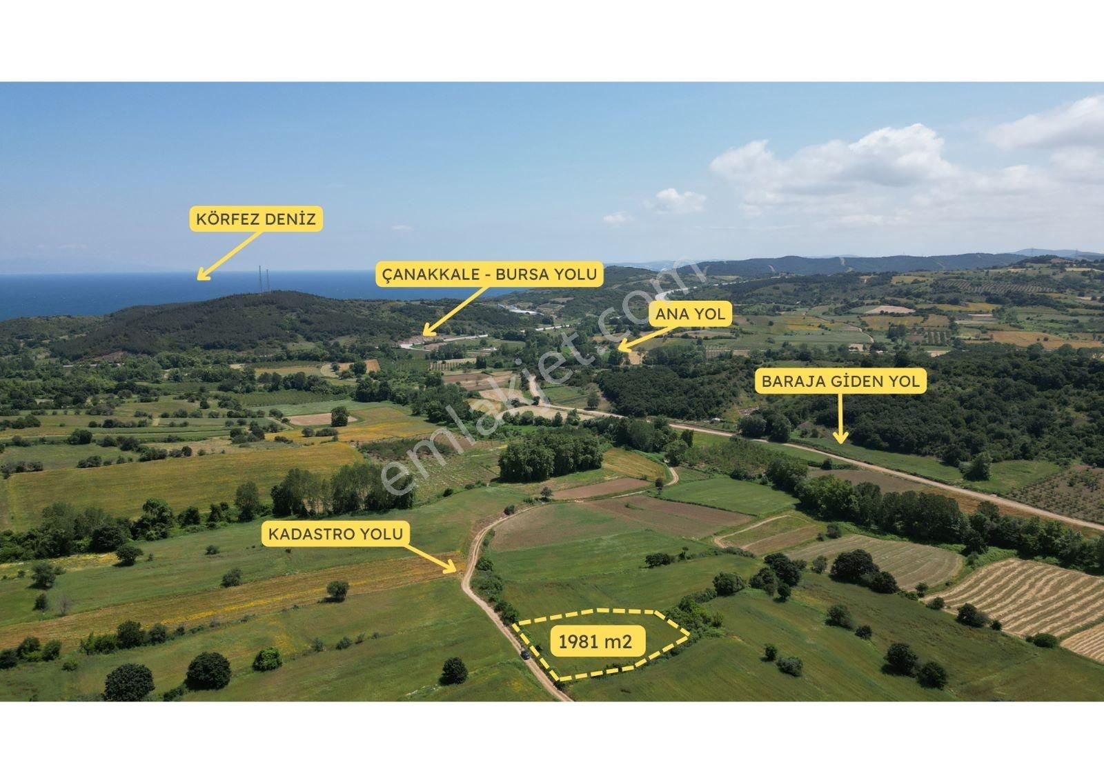 Lapseki Güreci' De 1981 M2 Resmi Yollu Ana Yola 1 Km - Görsel 11