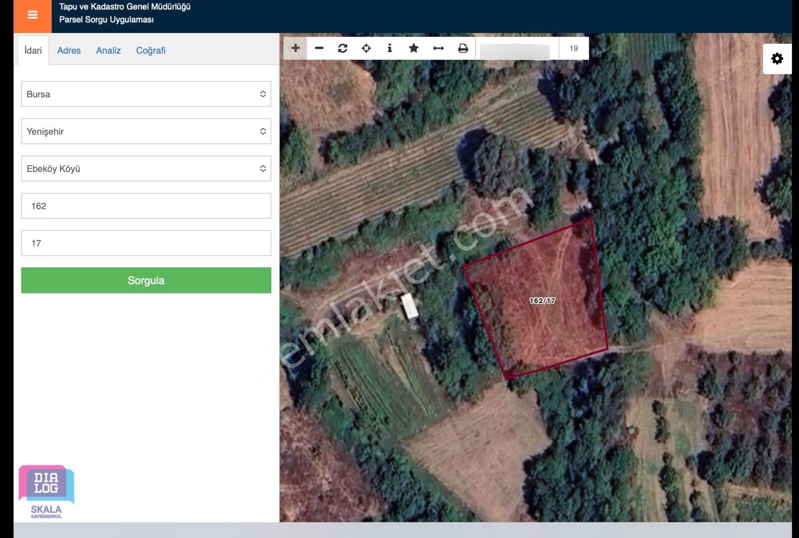 Dialog Skala'dan Yenişehir / Ebeköy'de Satılık Tarla