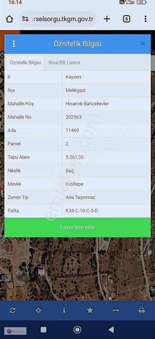 Kızıltepe'de İmara Sıfır 1644 M2 Satılık Bağ