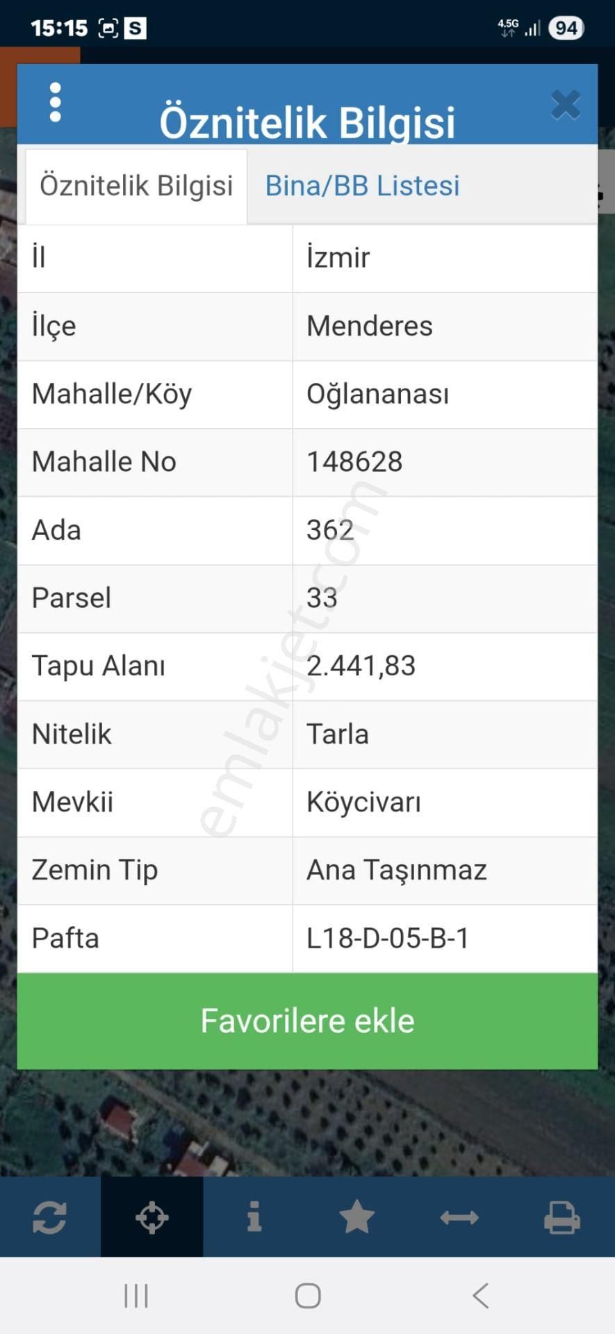 İzmir Menderes Oğlananasında Tek Müstakil Tapu 2440 M2 İmarda İnşaat Yap - Görsel 16