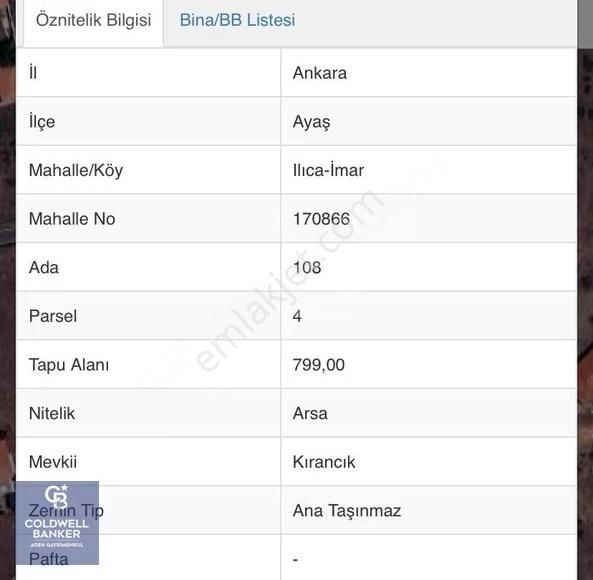 Ayaş Ilıcada Fırsat Tek Tapu 799 M² Satılık Arsa - Görsel 2