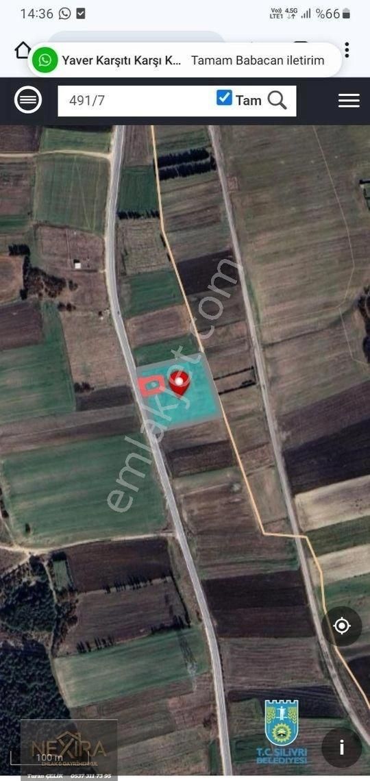 Aa Sılıvrı Değırmenköy’de 302 Metre Asfalta Cephe Satılık Hısselı Tarla - Görsel 3