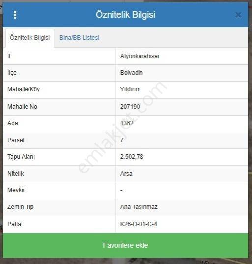 Yaman'dan Bolvadin Yıldırım Mah. Satılık Ticari Arsa (2.502 M²) - Görsel 5