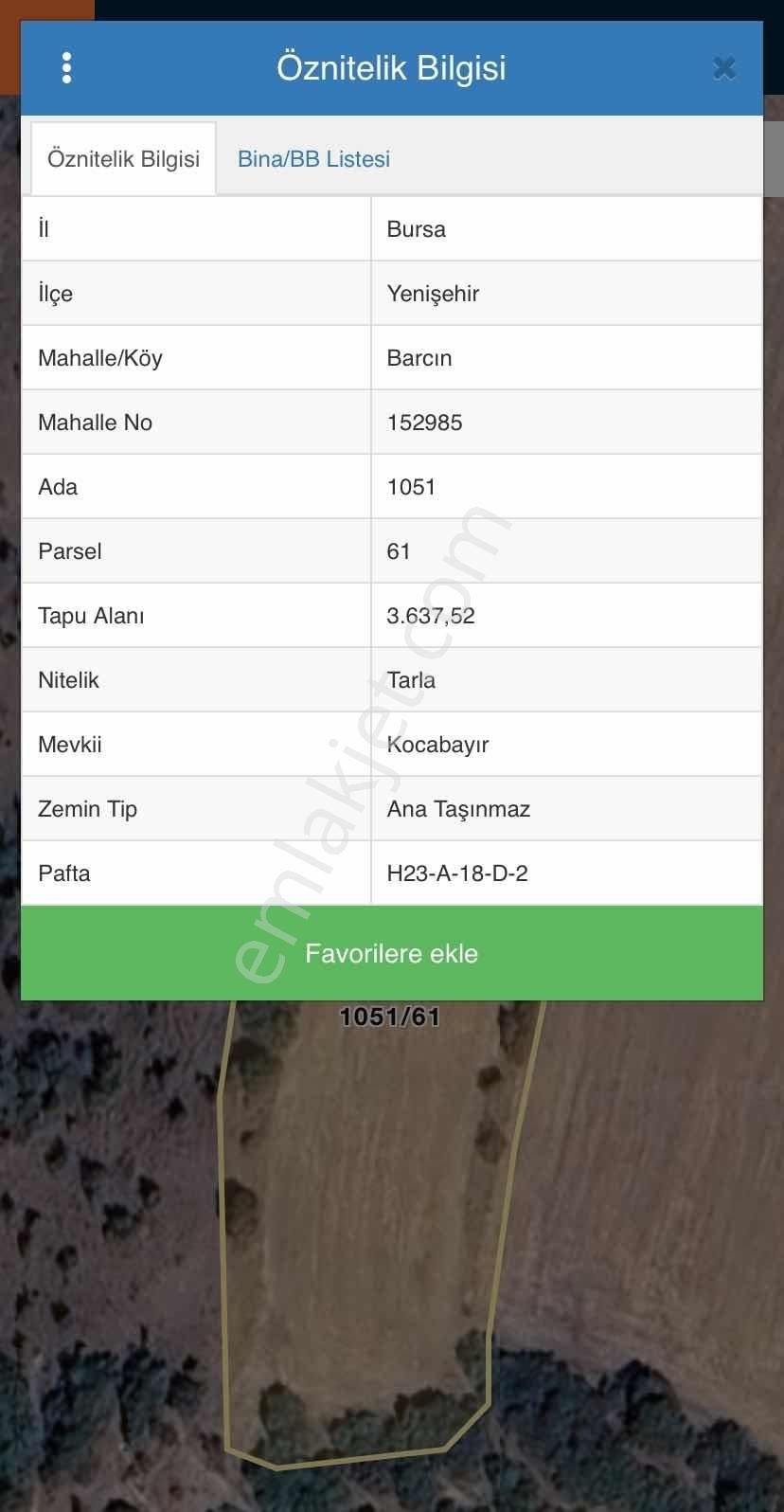 Yenişehir Barcın Yatırımlık Tarla - Görsel 6