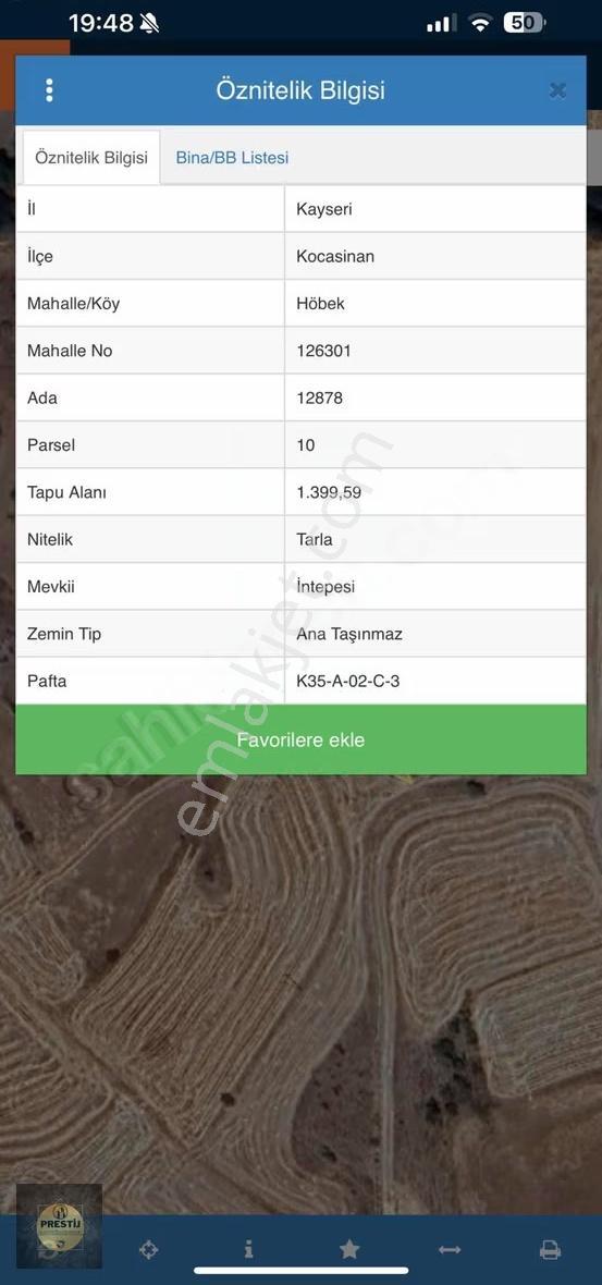 Prestij Gyo I Höbekte 1.400 M2 Tek Tapu Yatırımlık Tarla - Görsel 4