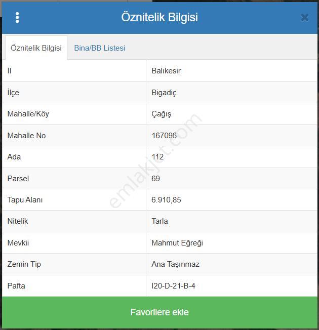 El/ya' Dan Bigadiç Çağış 6910 M2 Tarla - Görsel 2
