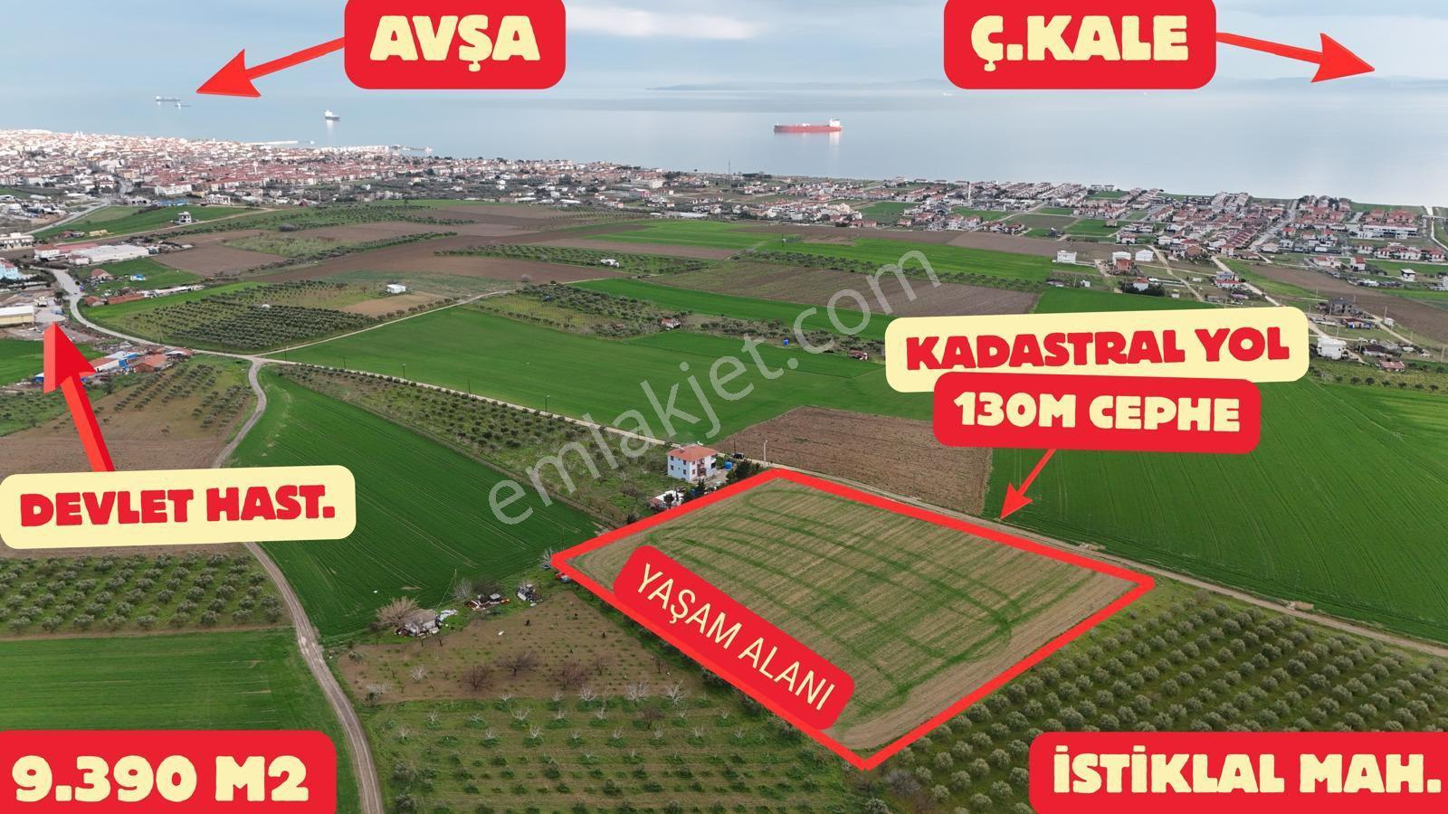 Şarköy İstiklal Mh. Deniz Manzaralı Kadastral Yola Cephe 9.389 M Arsa Satılık