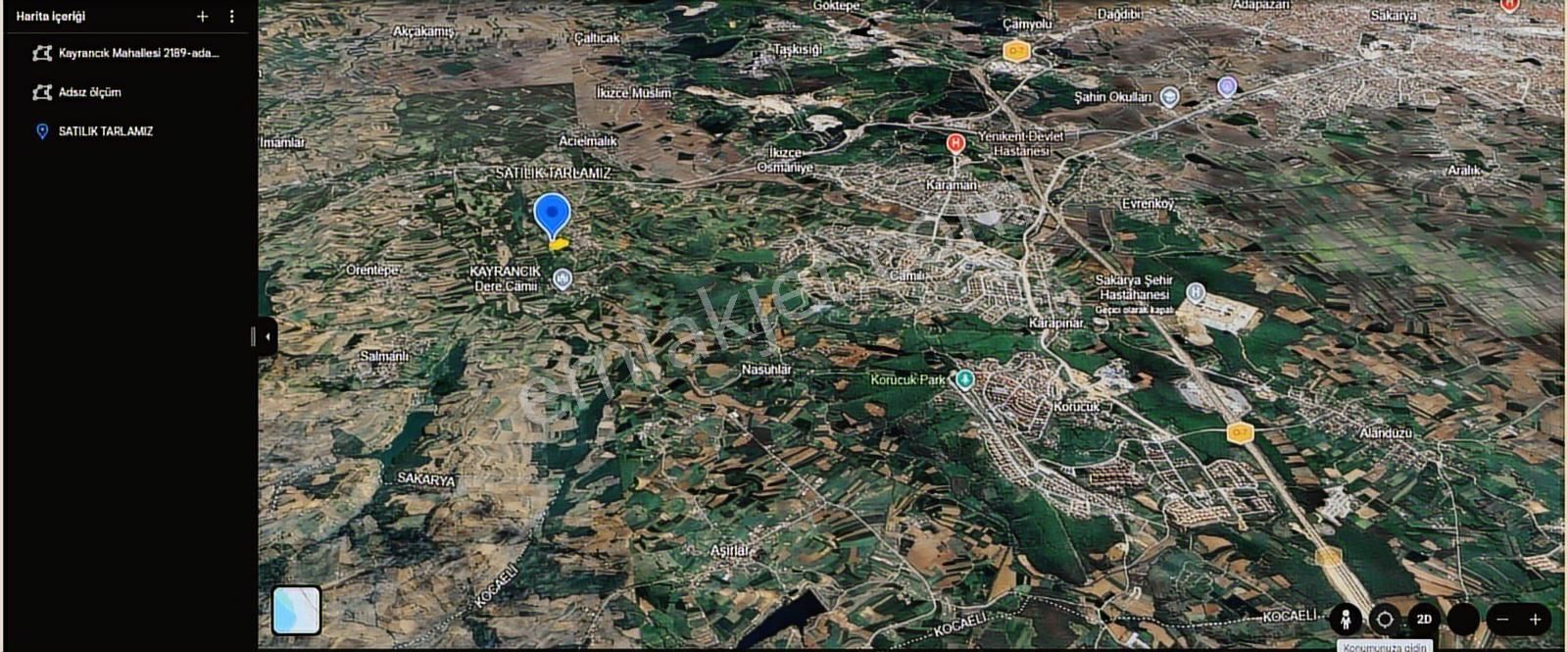 Adapazarı Kayrancıkta Yerleşime 70m Yakın 5531 M² Satılık Tarla - Görsel 4