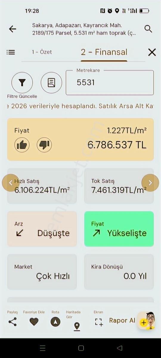 Adapazarı Kayrancıkta Yerleşime 70m Yakın 5531 M² Satılık Tarla - Görsel 10