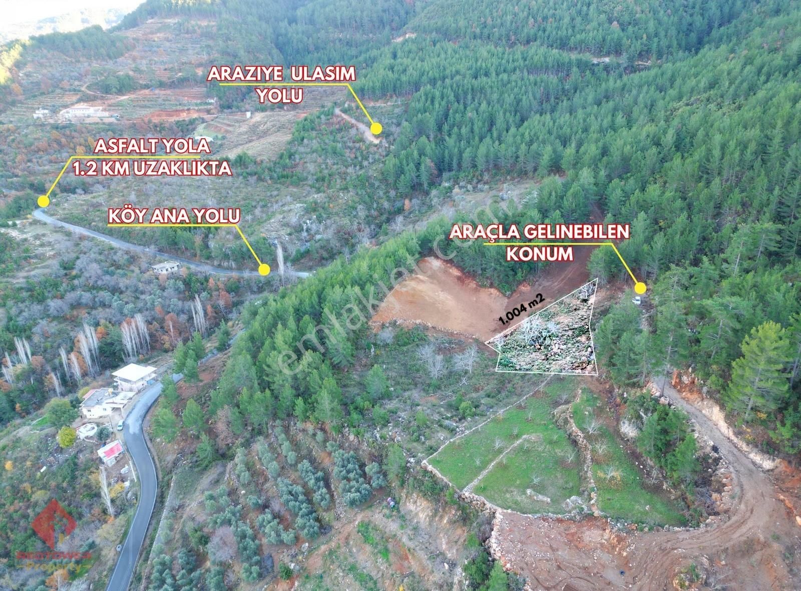 Alanya Türktaş Mahallesin'de 1.004 M² Satılık Tarla - Görsel 17