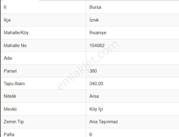 İdenova'dan İznik İhsaniyede Köyiçi İmarlı 340 M² Satılık Arsa - Görsel 2