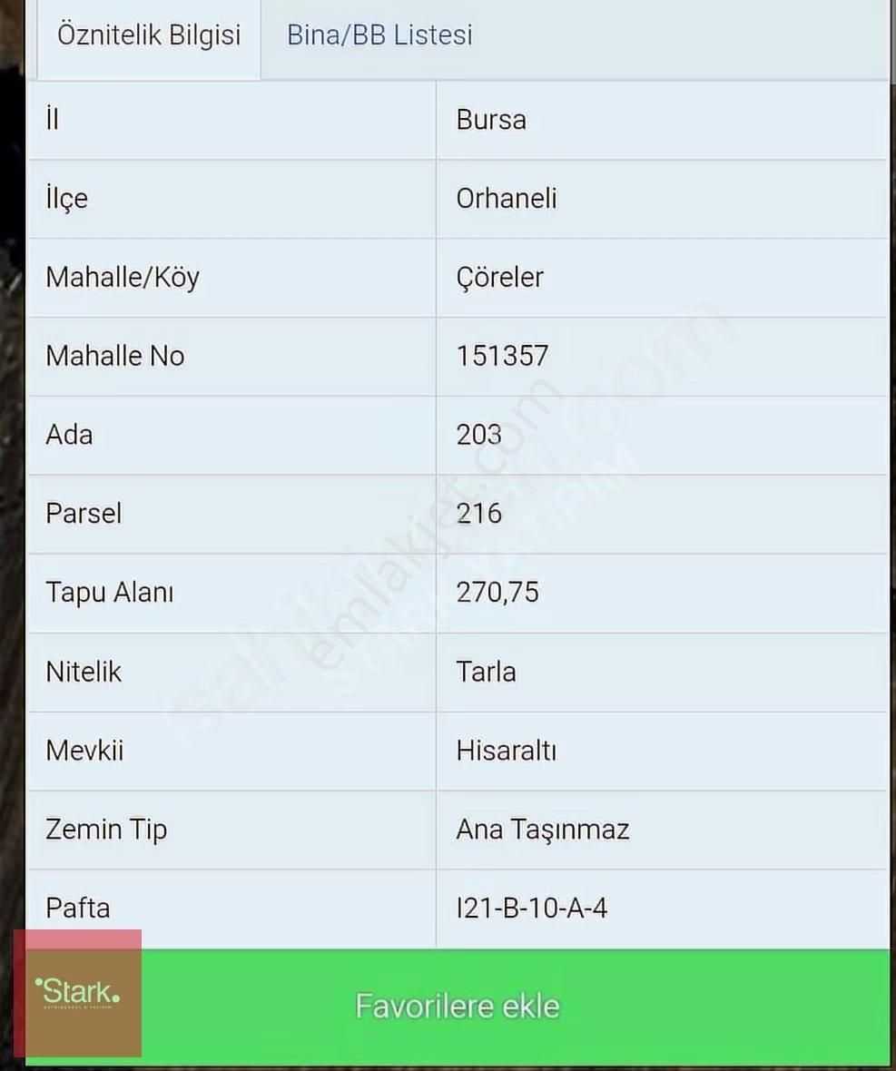 Orhaneli Çöreler Satılık Tarla - Görsel 5