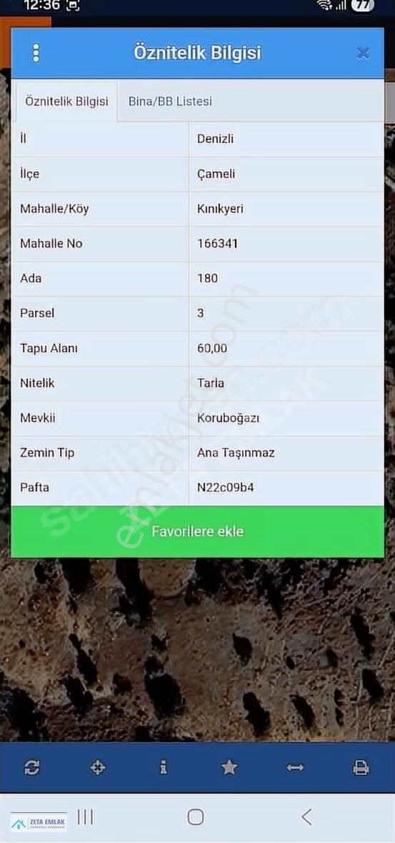 Denizli Çameli Kınık Da Köye Çok Yakin Tarla - Görsel 2