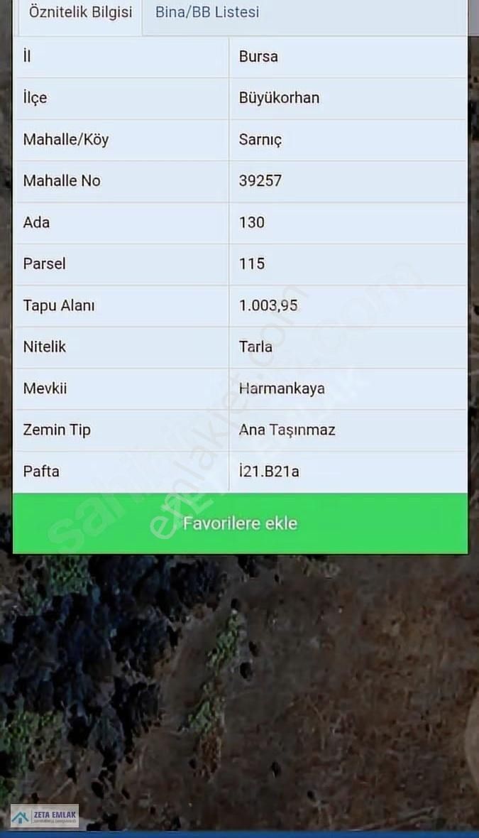 Bursa Büyükorhan Sarnıç'ta 1003m² Yatırımlık Arsa - Görsel 15