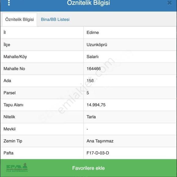 Edirne Uzunköprü Salarlı'da Satılık 14.994,75 M² Tarla - Görsel 2