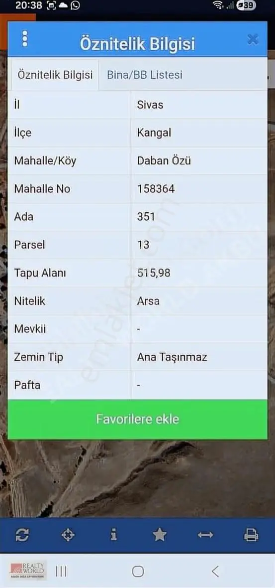 Sivas Kangal Daban Özü Satılık Konut İmarlı Arsa - Görsel 2