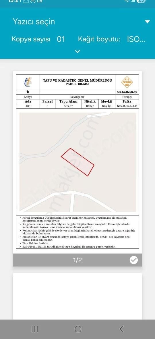 Konya Seydişehir Taraşcı Da Satılık Bahce Köyiçi İki Kat İmarlı - Görsel 4