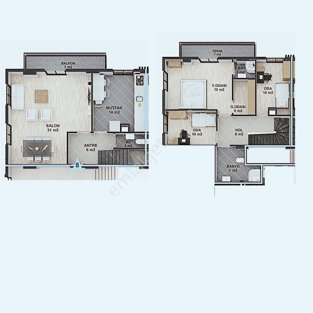 Bağçeşme Site İçi 145m2 3+1 Deniz Manzaralı Sıfır Köşe Ç.dubleks - Görsel 22