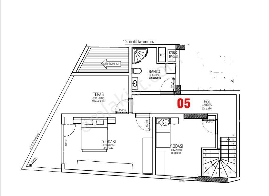 İzmit Sadettin Yalımda 160 M2 2+1 Asansörlü Manzaralı Dubleks - Görsel 3