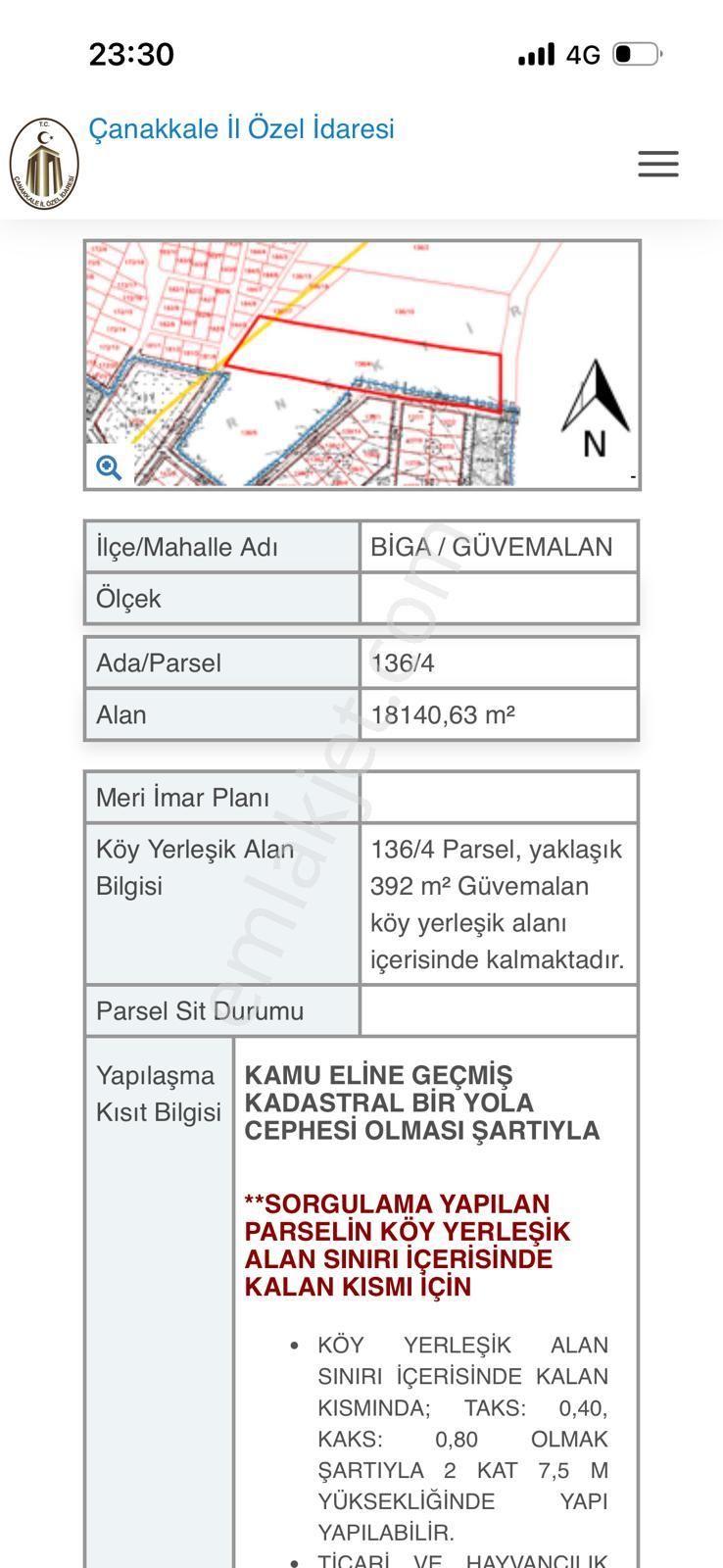 Biga Güvemalan İmar Sınırında Satılık Tarla - Görsel 3