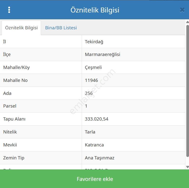 Tekirdağ Marmaraereğlisi Çeşmelide 256,1 Ada Parsel - Görsel 2