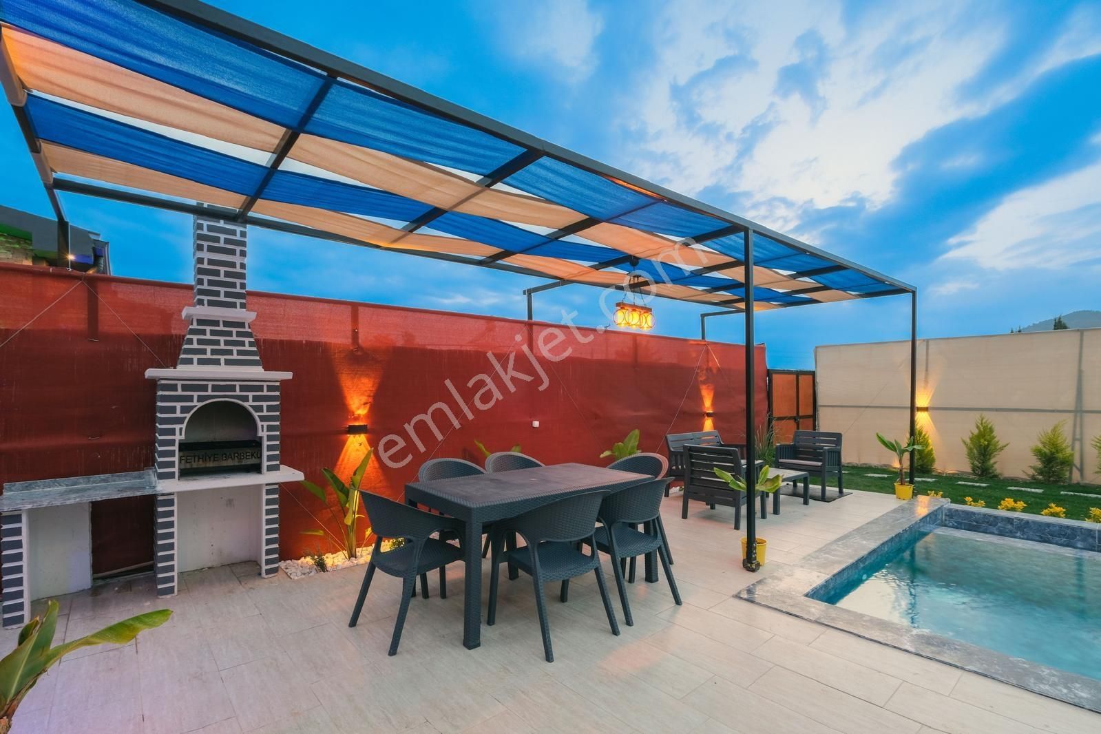 Stoptan Fethiye Çamköyde Eşyalı Havuzlu 2+1 Villa - Görsel 17