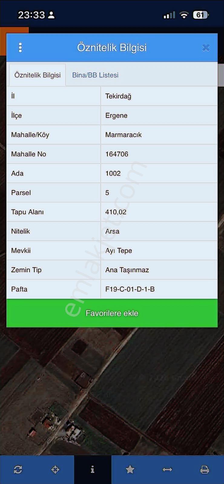 Ergene Marmaracık Ta İmarlı Satılık Arsa - Görsel 2